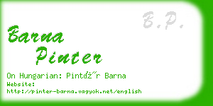 barna pinter business card